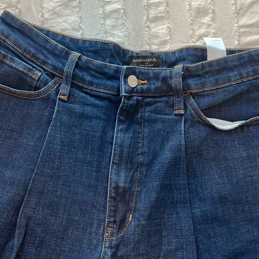 NWT Banana Republic women’s wide leg cropped tall denim jeans - Picture 5 of 6
